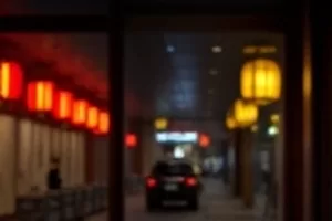 《柜台前的春天》横版剧照，老式供销社柜台与账本
