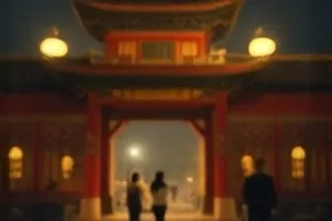 《山那边的信号》横版剧照，山脊上的信号塔与云海