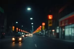《归途十四行》横版剧照，公路尽头的黄昏与一辆旧车